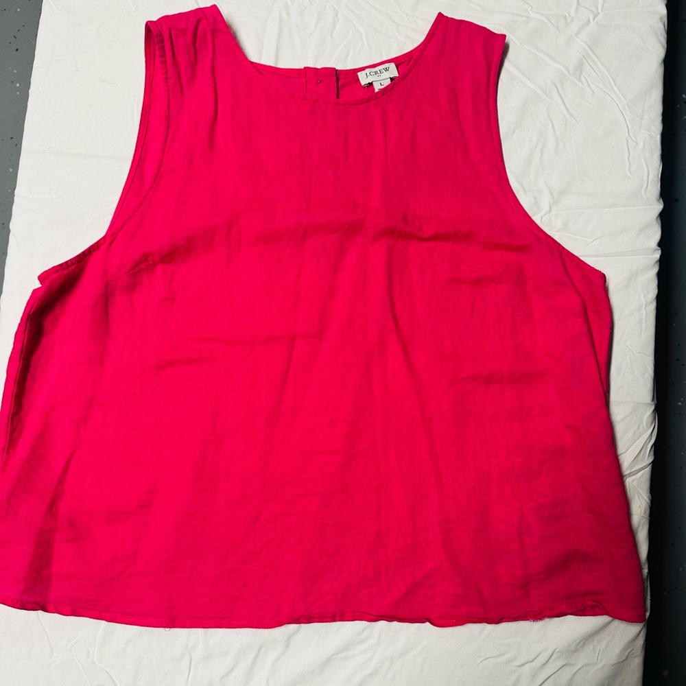 J. Crew Vibrant Pink Tank Top